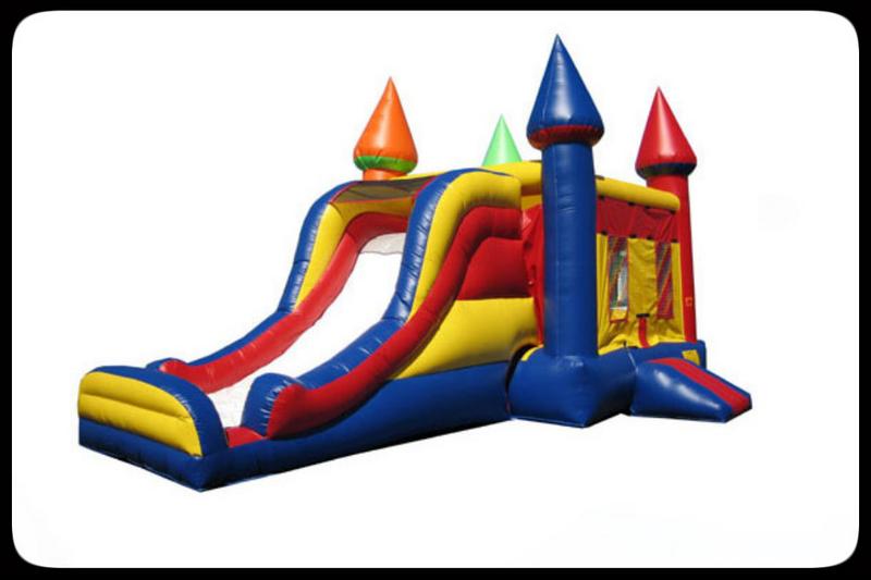 Bounce house with slide